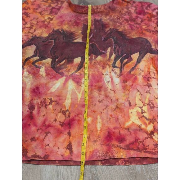 Reworked Reverse Tie Dye Horse Tee • Bleached Leopard Print • Oversized - Picture 7 of 8